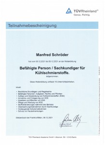 Zertifikat Sachkundiger für Kühlschmierstoffe 2021 001
